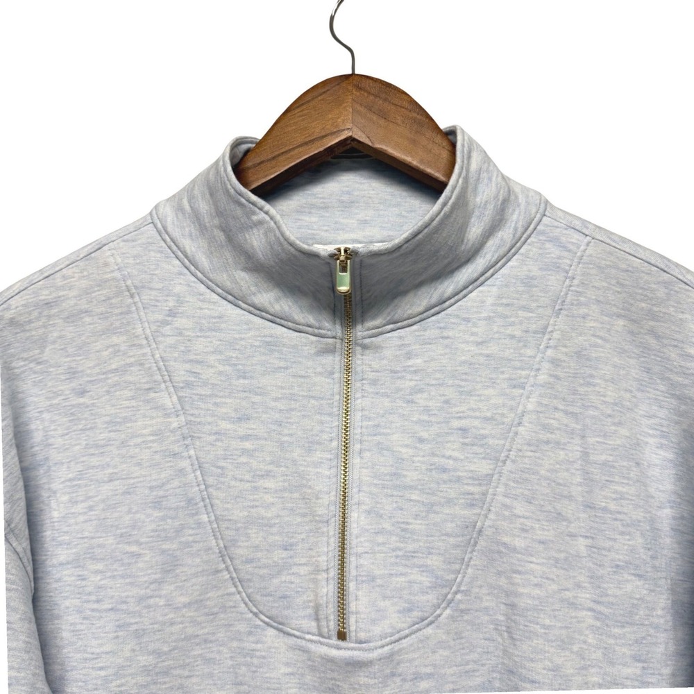 Haven Well Within Womens Size M Mock Neck Blue‎ Quarter Zip Pullover Athletic